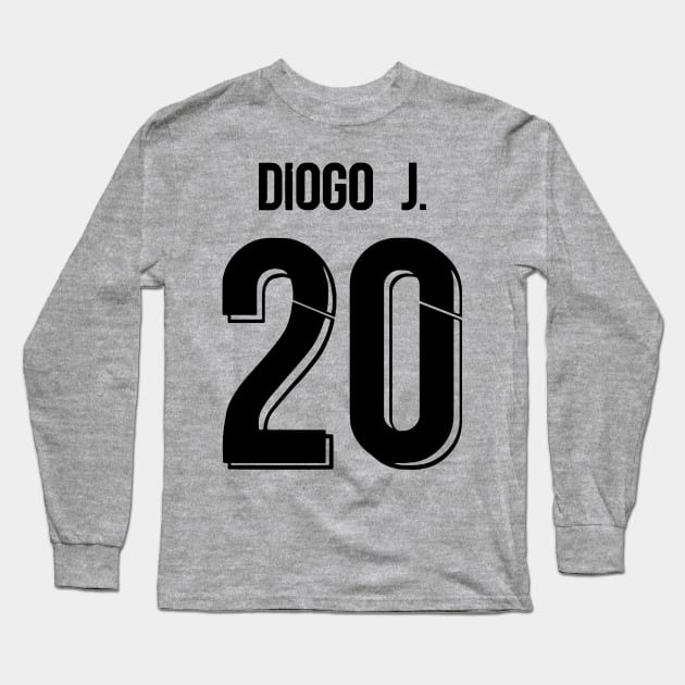 Diogo Jota Away Jersey Long Sleeve T-Shirt by Alimator